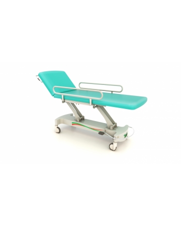 Pregledna miza, dvodelno ležišče s stranko ograjico, hidravlična ; art. 114510